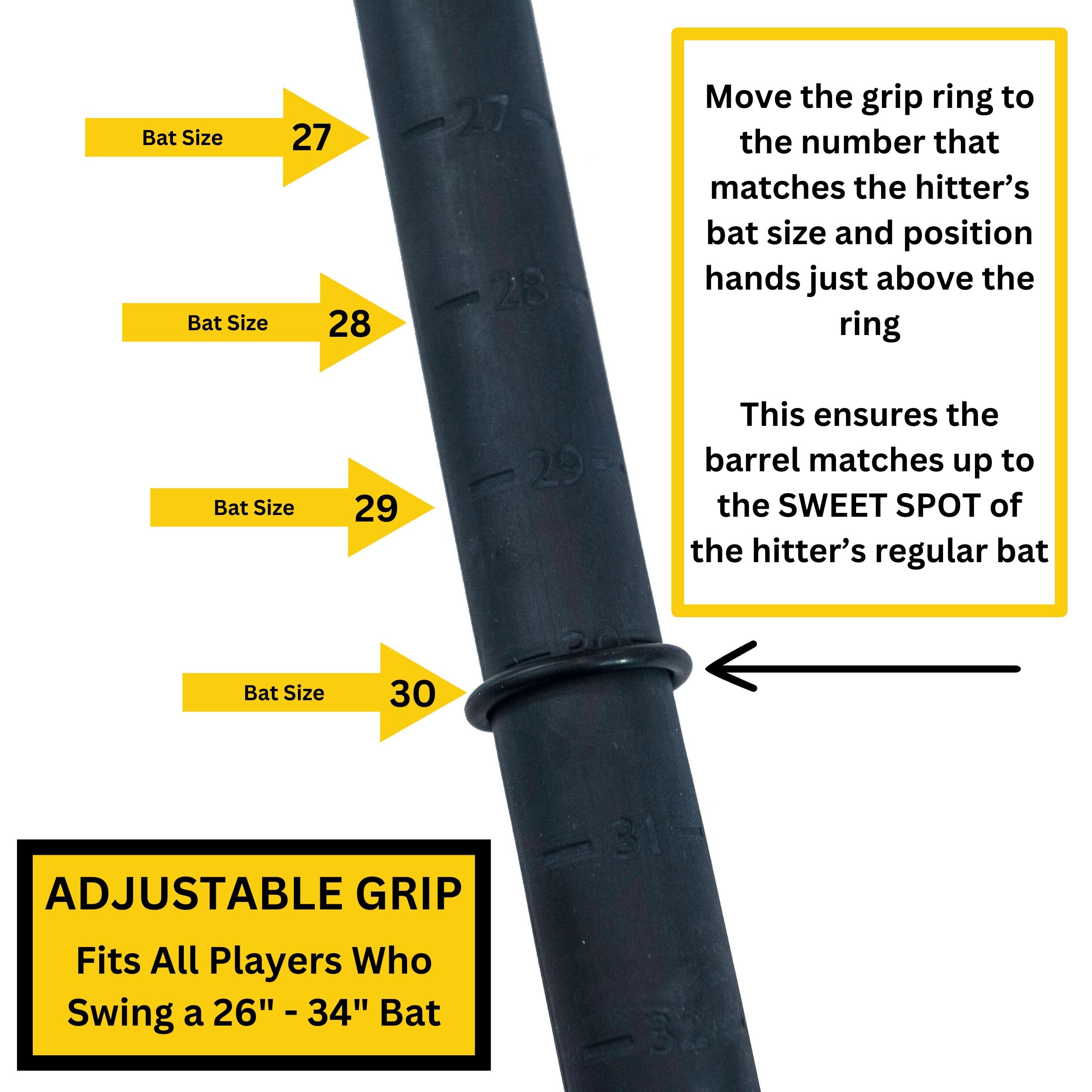 Rope Bat - The Original Patented Rope Bat Swing Trainer w/ 12 Soft Training Balls - Baseball & Softball Swing Trainer, Training