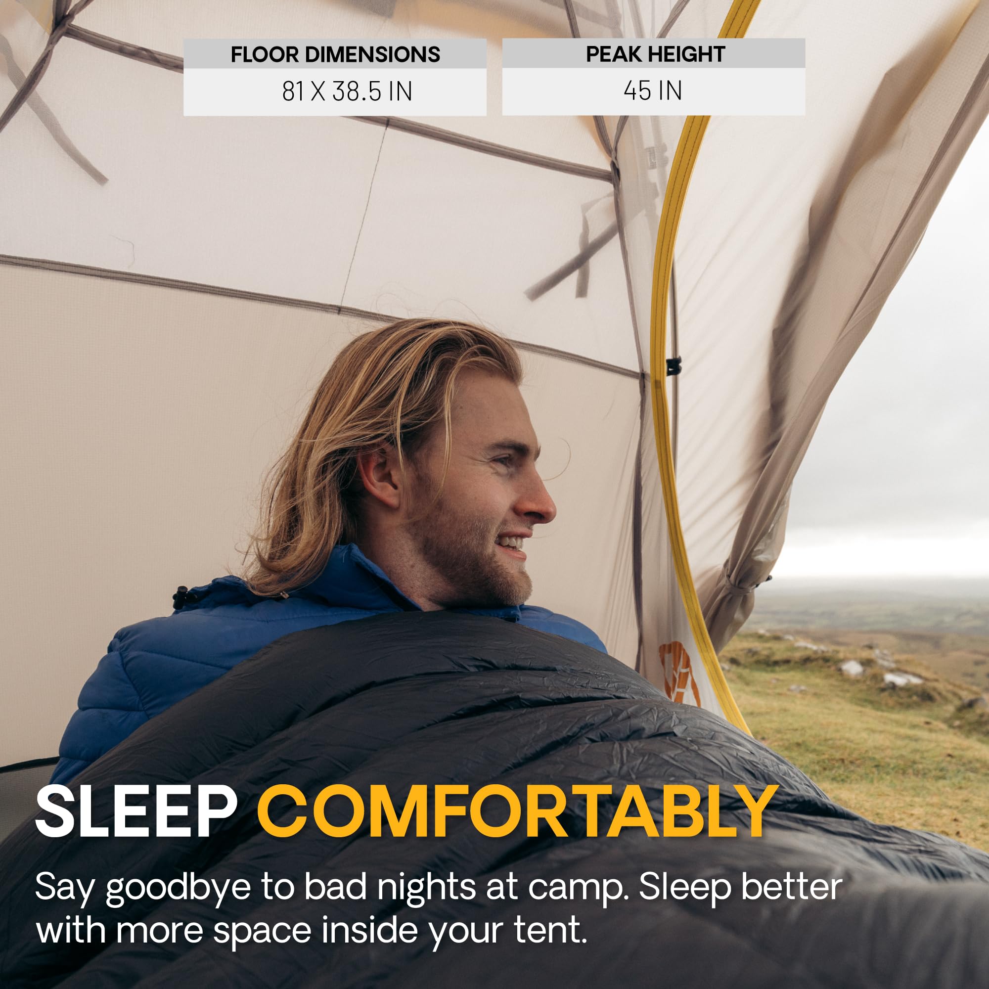 Featherstone Ul Obsidian 1 Person Backpacking Tent Lightweight, 3-Season, Waterproof For Camping And Hiking- Includes Footprint
