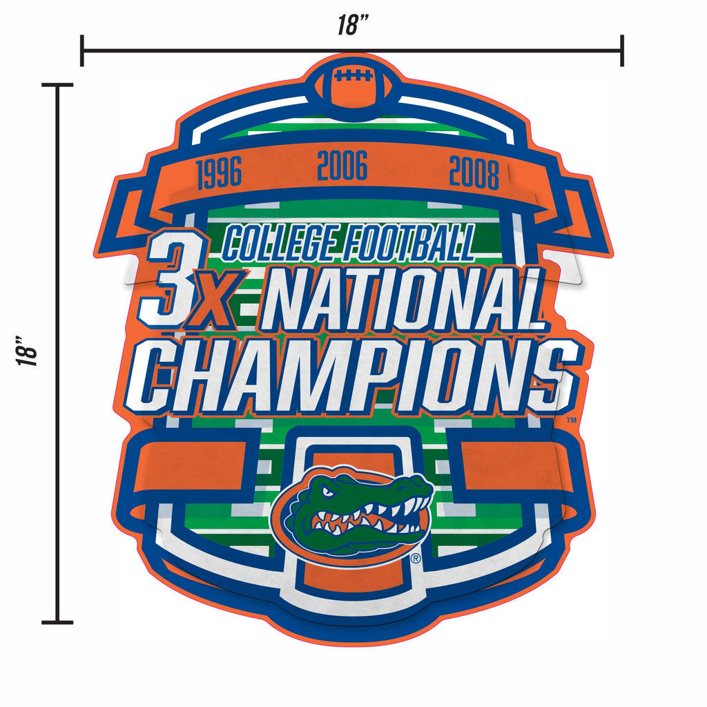 Rico Industries Ncaa Florida Gators Champ Shape Cut Pennant - Home And Living Room D  Cor - Soft Felt Ez To Hang