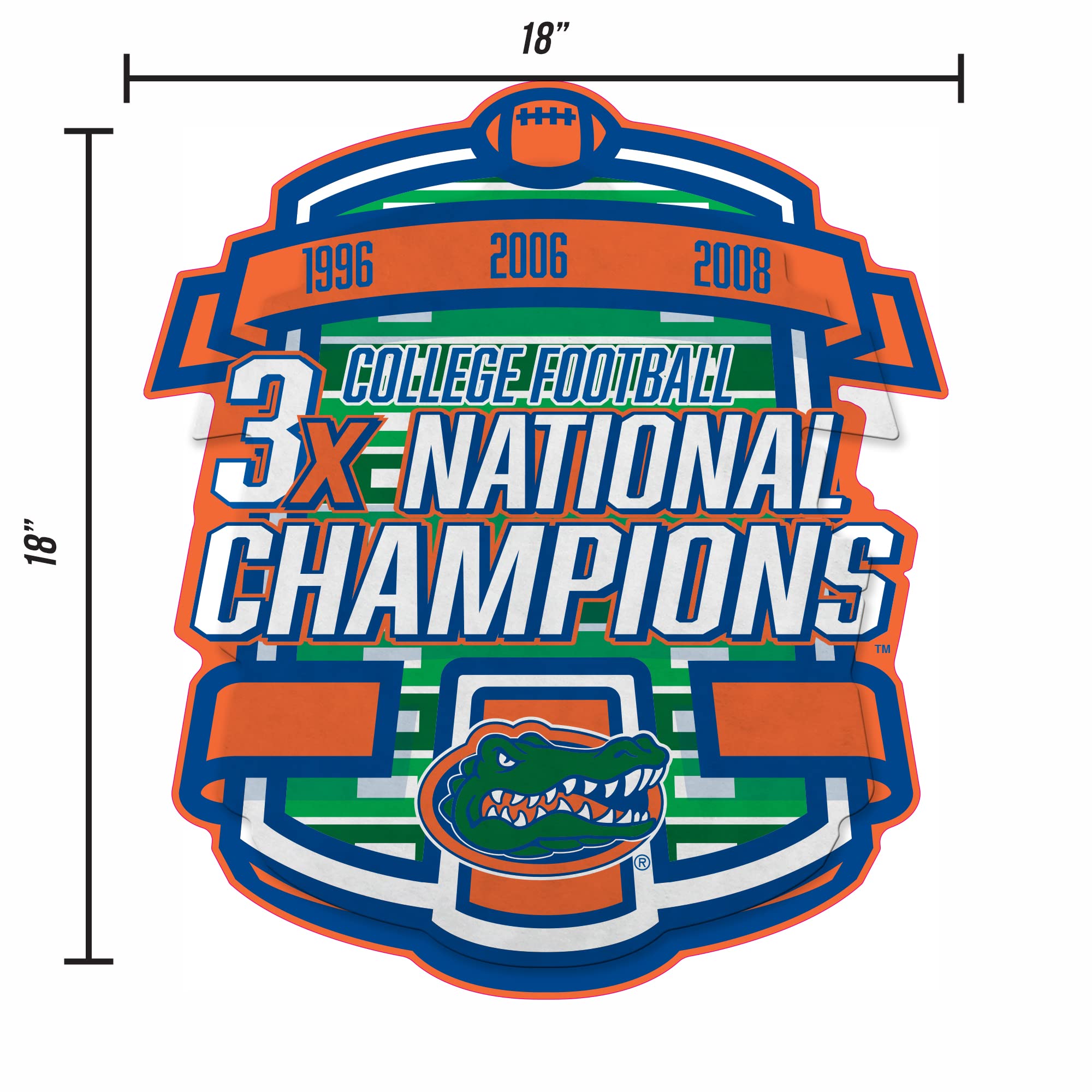 Rico Industries Ncaa Florida Gators Champ Shape Cut Pennant - Home And Living Room D  Cor - Soft Felt Ez To Hang