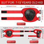Wemfg Kids Protective Gear Set Knee Pads For Kids 7-13 Years Toddler Knee And Elbow Pads With Wrist Guards 3 In 1 For Skating Cy