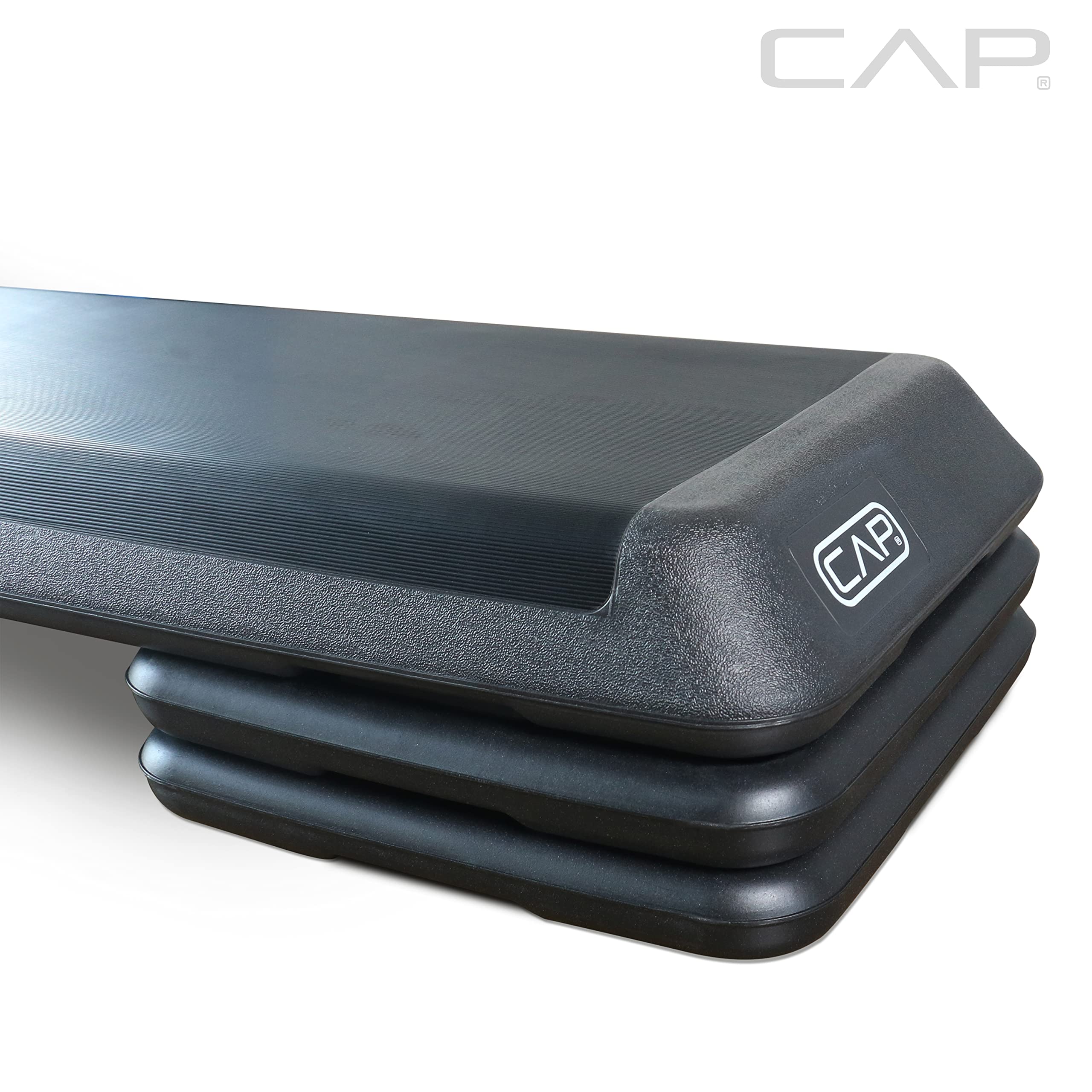 Cap Barbell Adjustable Aerobic Step Platform Exercise Step, Gray