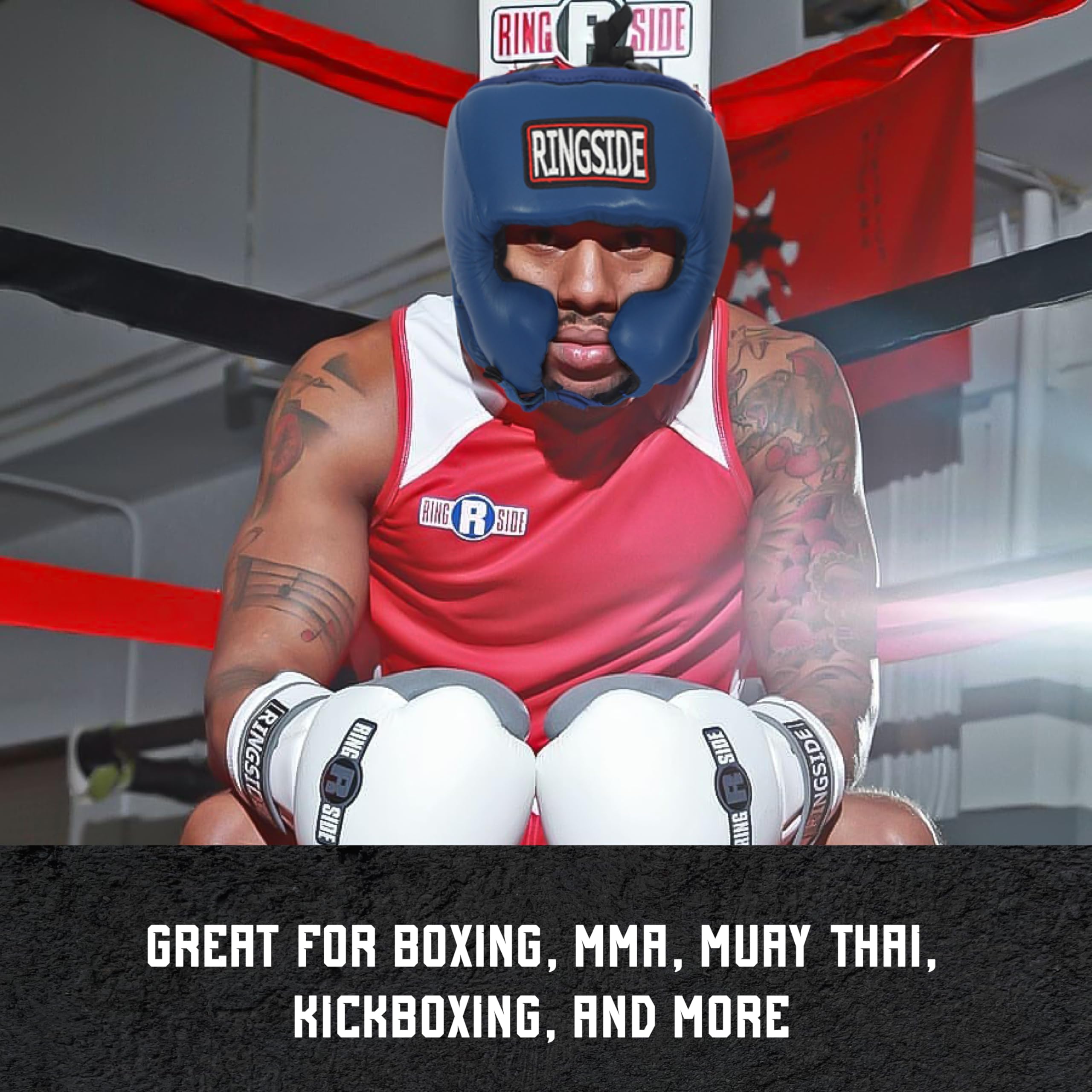 Ringside Competition-Like Boxing Headgear With Cheeks Gold, Medium