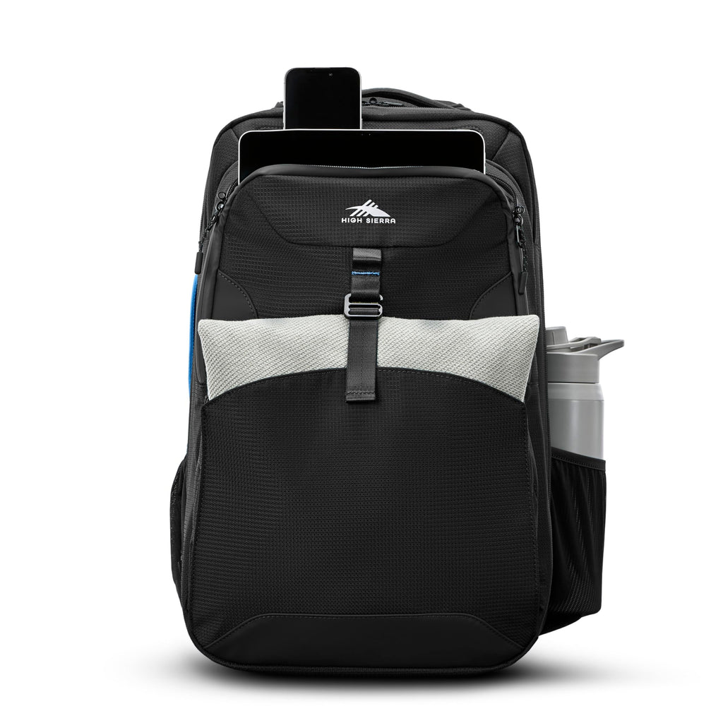 High Sierra Hi-Life 3-in-1 Convertible Wheeled Backpack - Features Removable Daypack, Stack-It Strap, Adjustable Handle, Fleeced