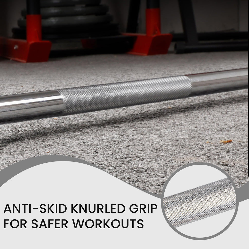 Fitvids Vinyl Standard 1-Inch Weight Plates Set with 5FT Standard Bar for Strength Training and Weightlifting, 80 LBS