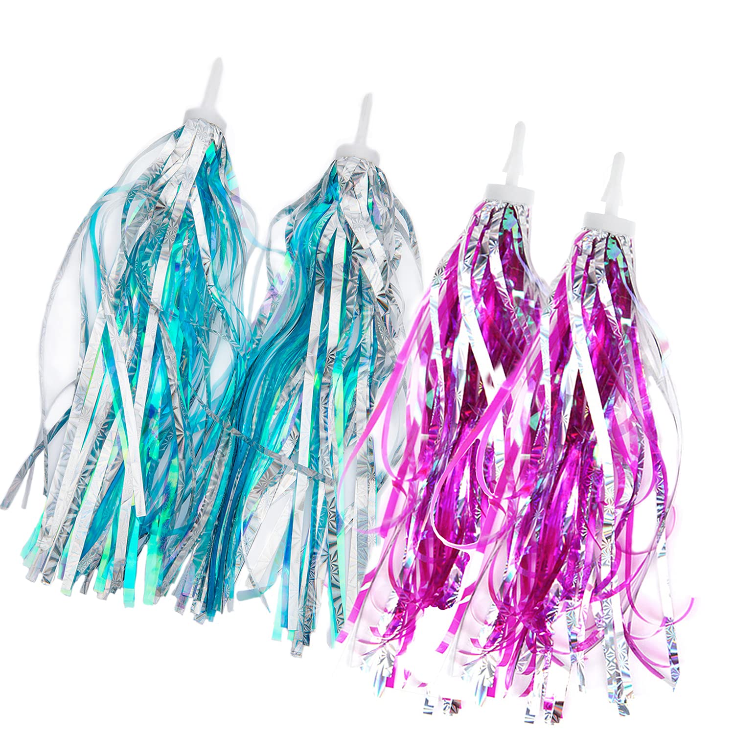 U-LIAN Kids Bicycle Tassel Ribbon, Children Scooter Handlebar Streamers Bicycle Grips Ribbon Baby Carrier Accessories Easy Attac