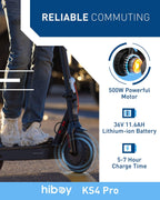 Hiboy Electric Scooter for Adults, 19 MPH, 25 Miles Range, 500W Motor (750W Peak), Foldable E Scooter with Phone Holder, Dual Sp