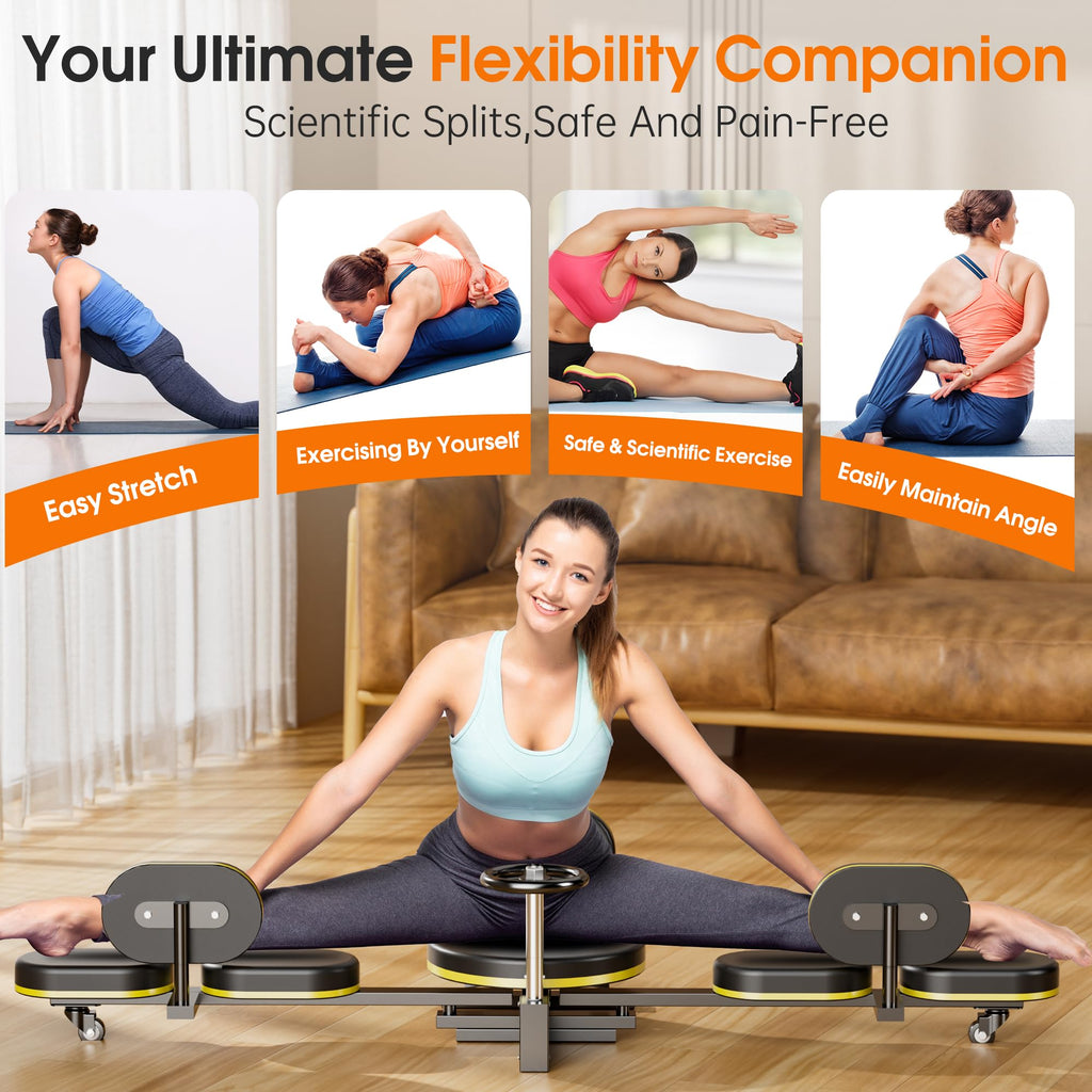 Tdh Leg Stretcher, Split Machine For Fexibility & Splits Training, Adjustable Stretching Equipment For Home Gym, Soft Padding Fo