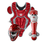Wilson C200 Youth Catchers Gear Kit - Scarlet 12 Inch