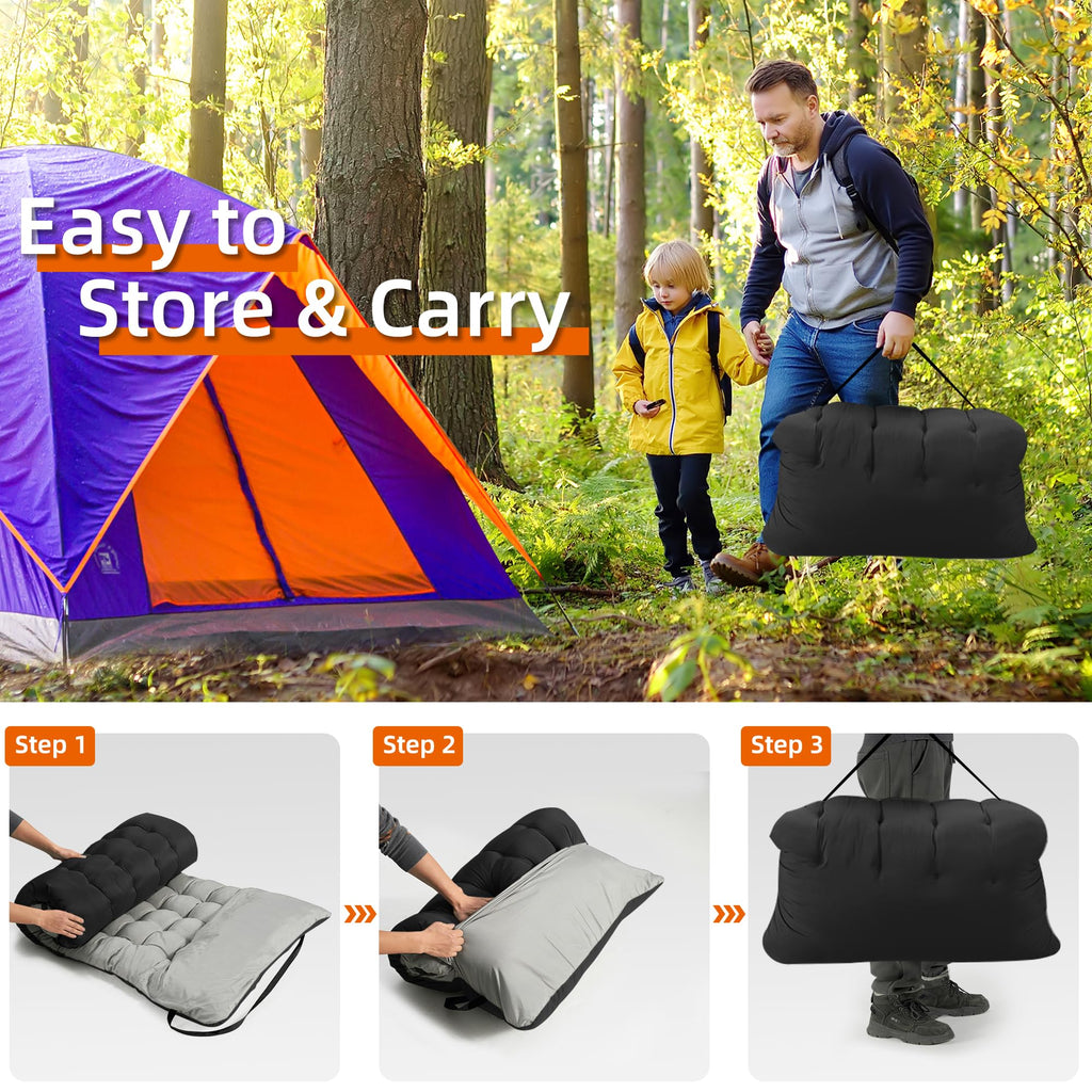 Fragess Portable Camping Cot, Sleeping Cots For Adults, 28 Extra Wide Heavy Duty Folding Cot Max Load 600Lbs With Thick Mattress