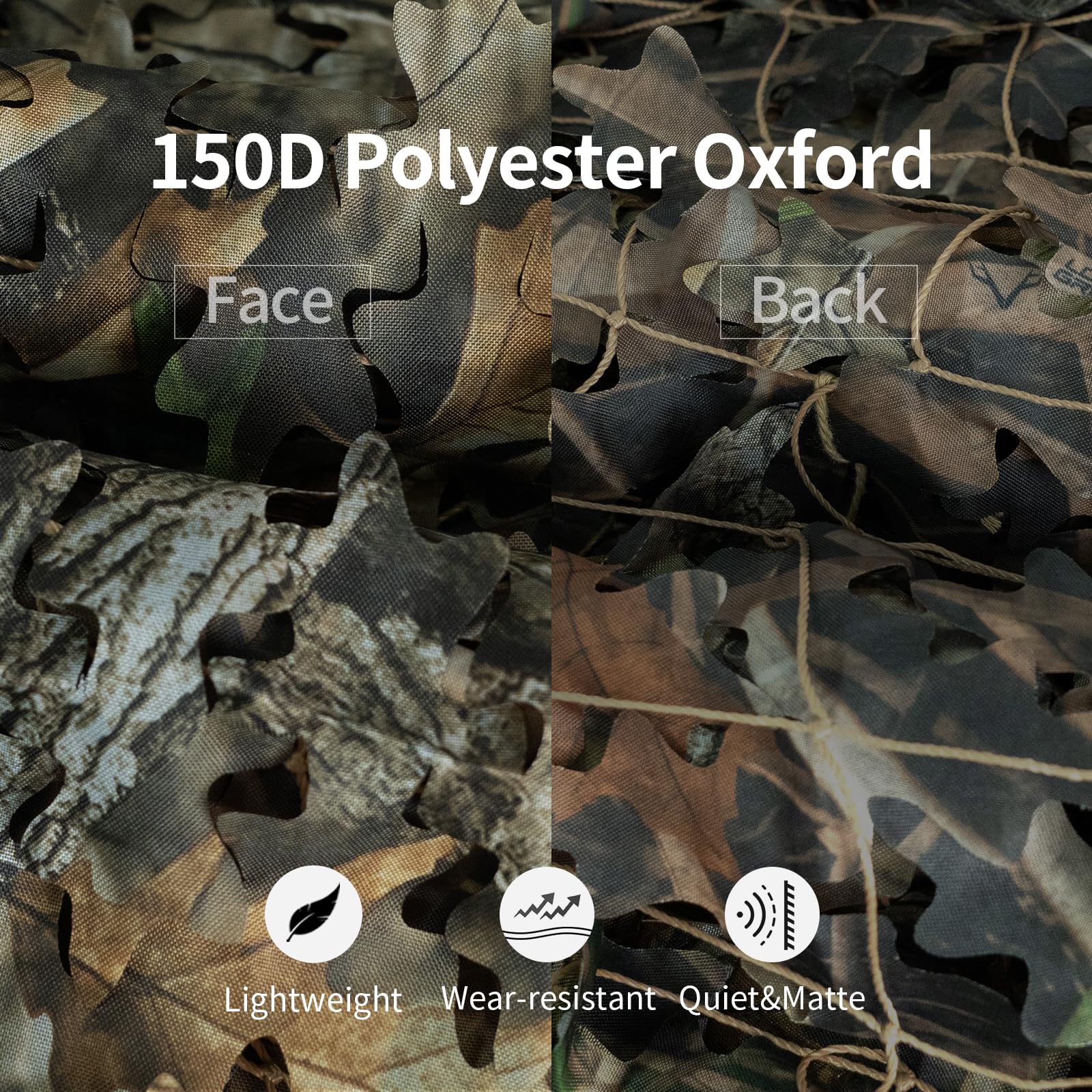 Loogu Camo Netting, Camouflage Netting For Sunshade, Camping, Shooting And Hunting And Many More (Loogu Super Tree Camo+Loogu Gr