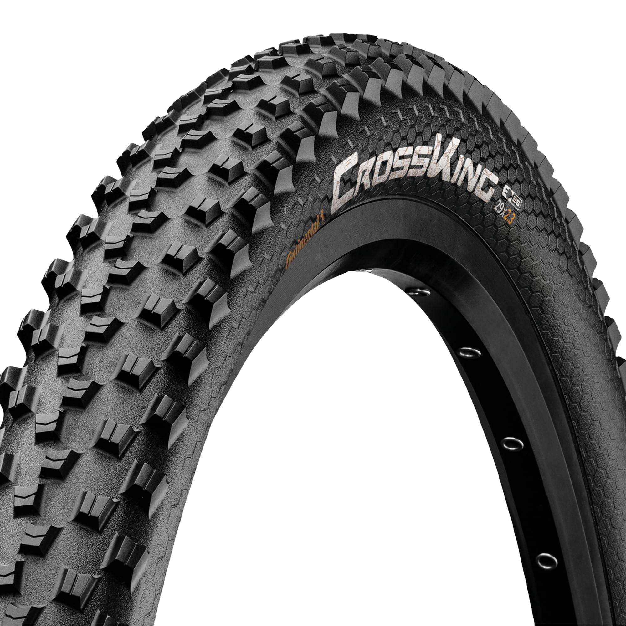 Continental Cross King - Wire Bead, Non-Tubeless Mountain Bike Tire - The All-Rounder Tire - Black - E25 Ebike Rated (24 x 2.00)