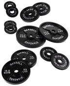 Fitvids Olympic 2-Inch Cast Iron Plate Weight Plate For Strength Training And Weightlifting, Vintage Style, 45Lb Pair