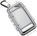 PELI 1015 Extreme Micro Case to Protect Small Devices in Outdoor or Sports, IP67 Watertight, 1L Capacity, Made in US, Clear/Blac