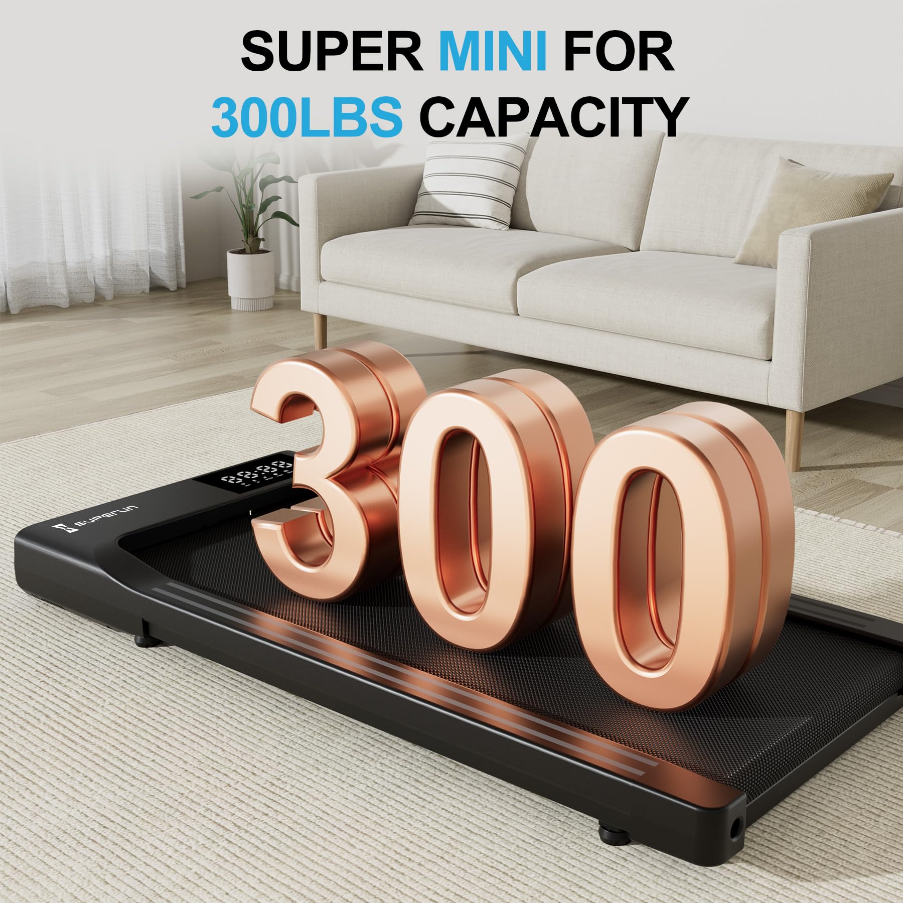 Walking Pad For Home Office, No-Assembly Treadmills With App And Remote Control, Led Display, 2.5 Hp Quiet Walking Jogging Machi