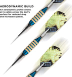 Viper Spinning Bee Soft Tip Darts With Casemaster Storage/Travel Case, Blue, 16 Grams