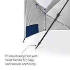 Sport-Brella Premiere Xl Upf 50+ Umbrella Shelter For Sun And Rain Protection (9-Foot, Blue)