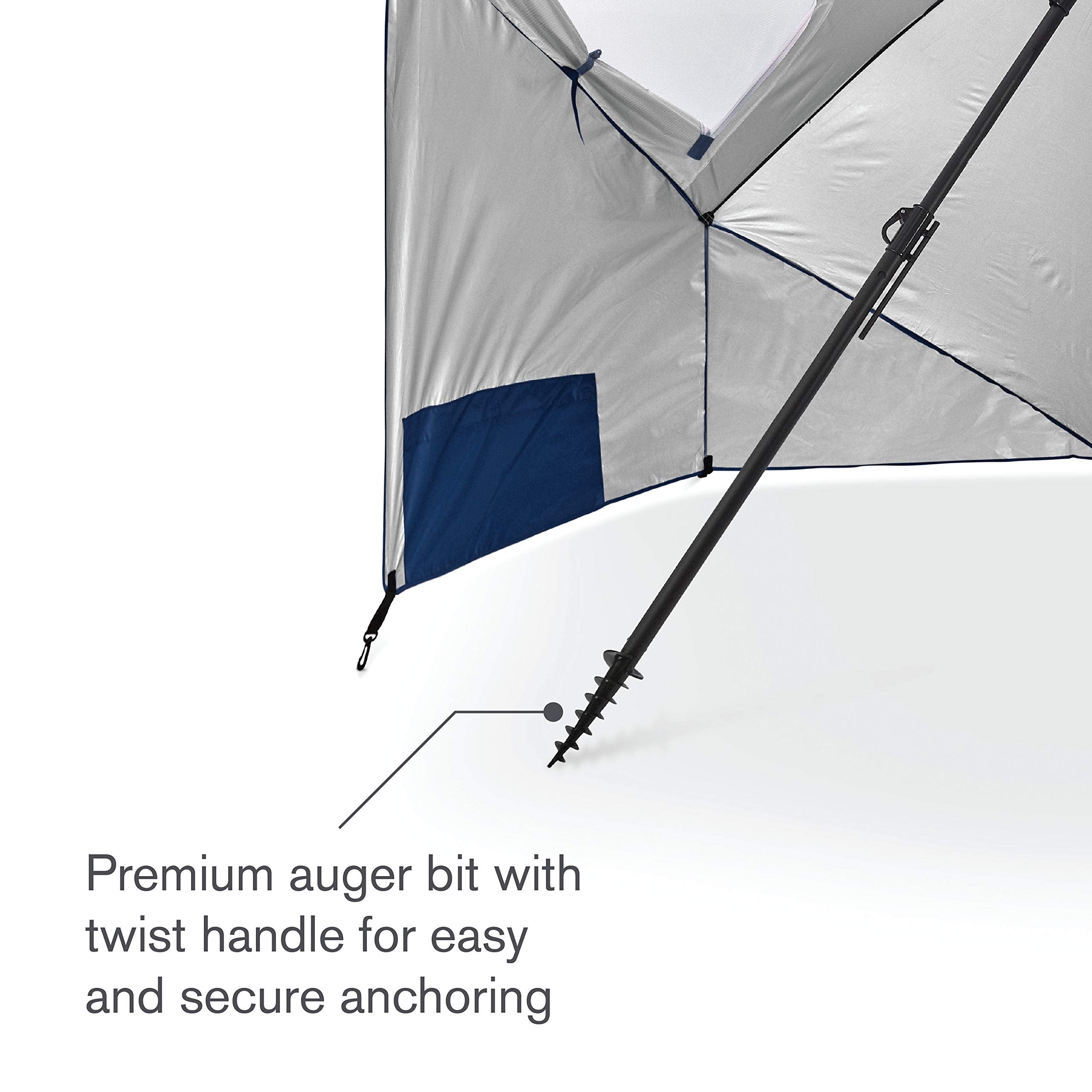 Sport-Brella Premiere Xl Upf 50+ Umbrella Shelter For Sun And Rain Protection (9-Foot, Blue)
