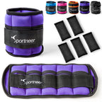 Sportneer Adjustable Ankle Weights For Women & Men,Durable Ankle Wrist Arm Leg Weights Strap For Fitness, Exercise, Walking, Jog
