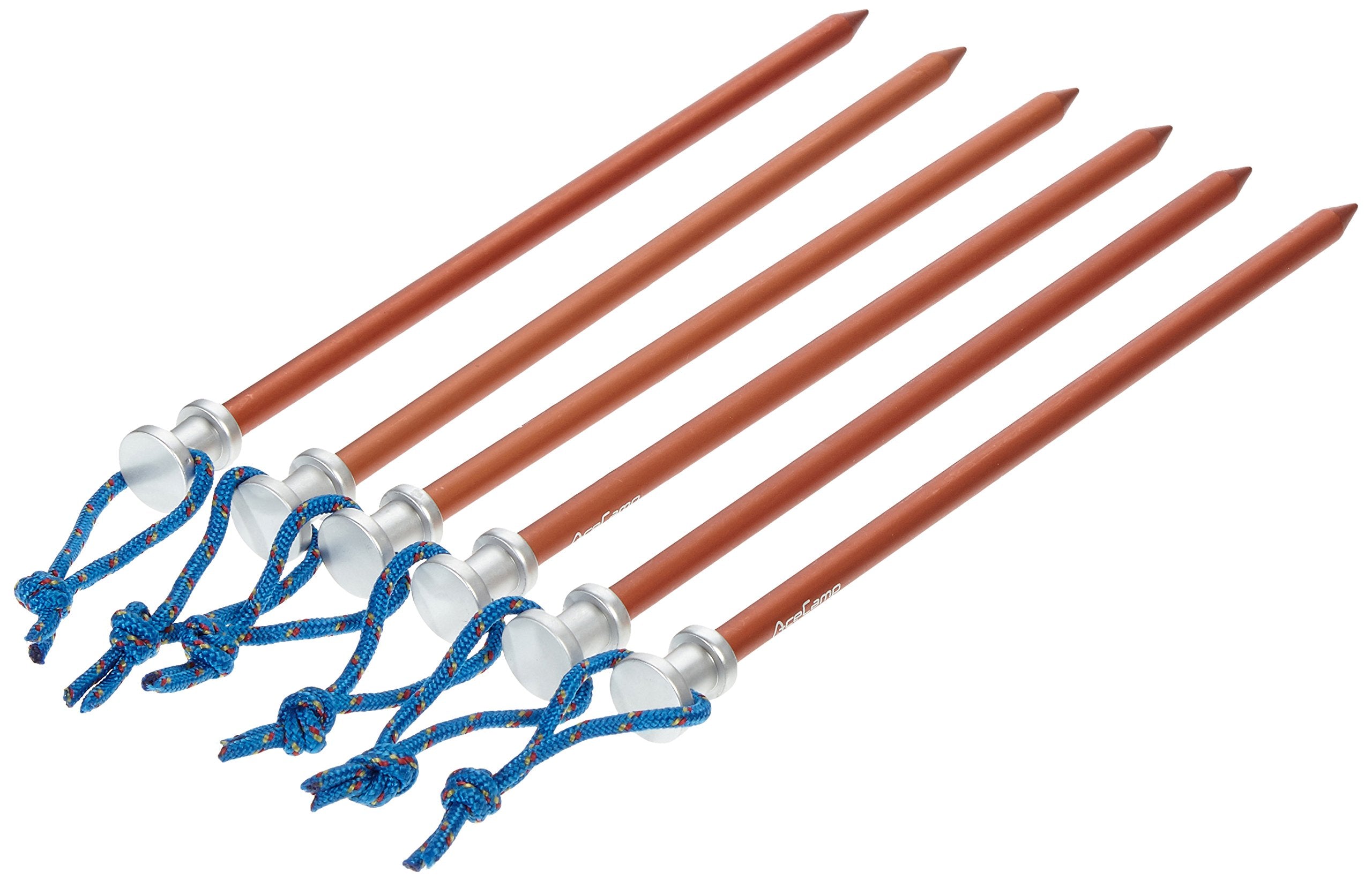 Acecamp 2719 Aluminum Nail Pegs (6 Pack), Orange