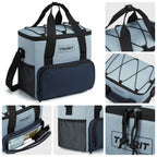 Tourit Cooler Bag 24-Can Insulated Soft Cooler Lunch Coolers Portable Cooler Bag 14.6L For Picnic, Beach, Work, Trip, Daily, Gre