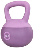 Fitvids Soft Kettlebells - Sea And Iron Sand Filled Weights For Women And Men - Color Coded Soft Vinyl Kettlebells, 30-Pound