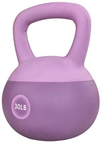 Fitvids Soft Kettlebells - Sea And Iron Sand Filled Weights For Women And Men - Color Coded Soft Vinyl Kettlebells, 30-Pound