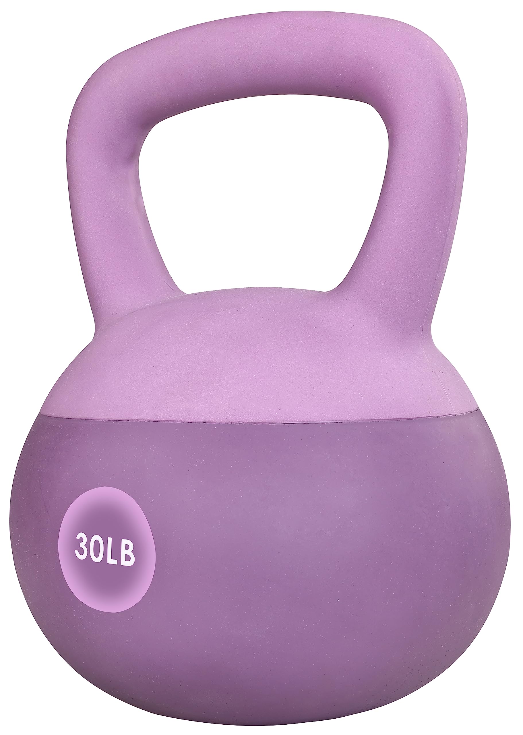 Fitvids Soft Kettlebells - Sea And Iron Sand Filled Weights For Women And Men - Color Coded Soft Vinyl Kettlebells, 30-Pound