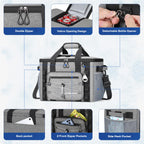 Maelstrom Soft Sided Cooler Bag, 30 Can Collapsible Insulated Ice Chest With Quick Access Flip-Top Lid, Large Leakproof Camping