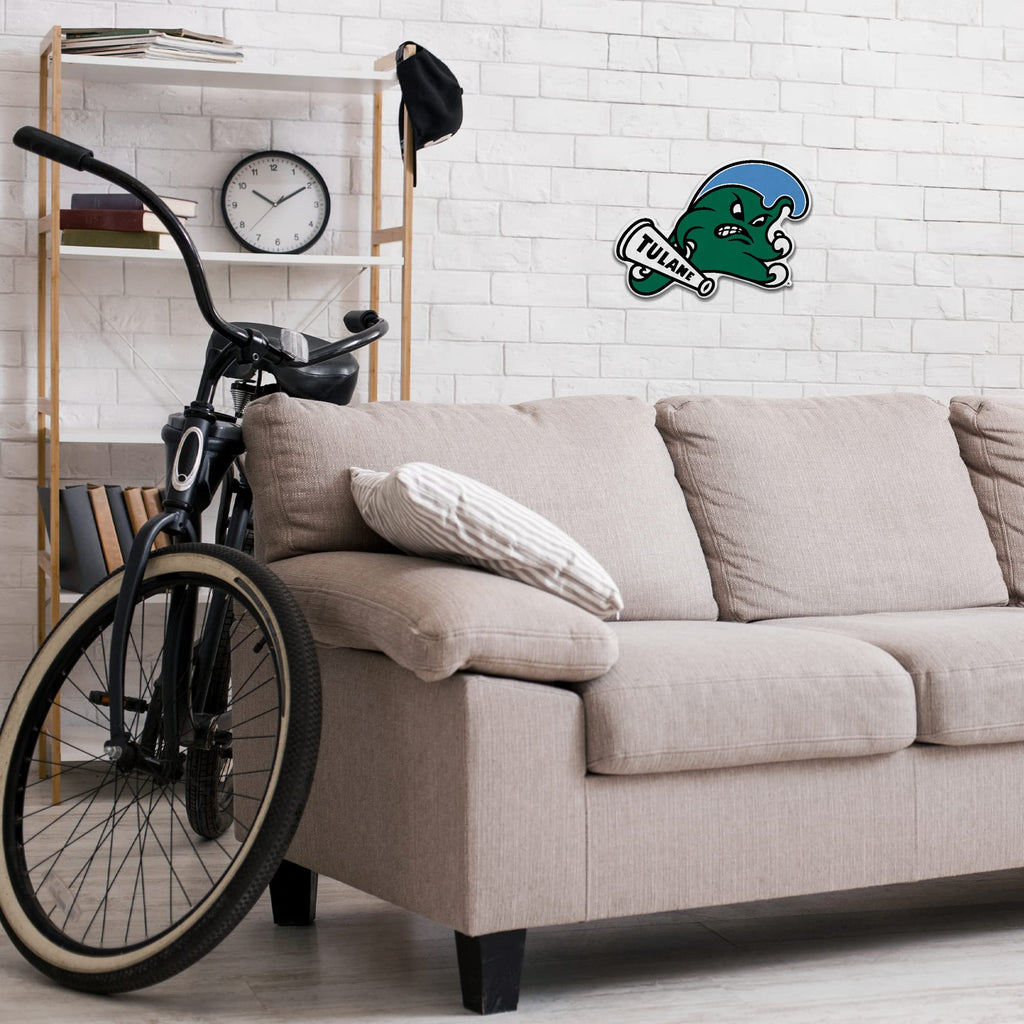 Rico Industries Ncaa Tulane Green Wave Primary Shape Cut Pennant - Home And Living Room D  Cor - Soft Felt Ez To Hang