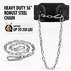 Dmoose Fitness Dip Belt For Weight Lifting - Heavy Duty 36'' Steel Chain Weight Belt For Pullups, Dips, Powerlifting, & Bodybuil
