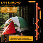 Zhengmy 12 Pcs Ground Anchors Screw In, 12 Inch Heavy Duty Tent Stakes With Trampoline Anchor Hook Ground Stakes For Camping Ten