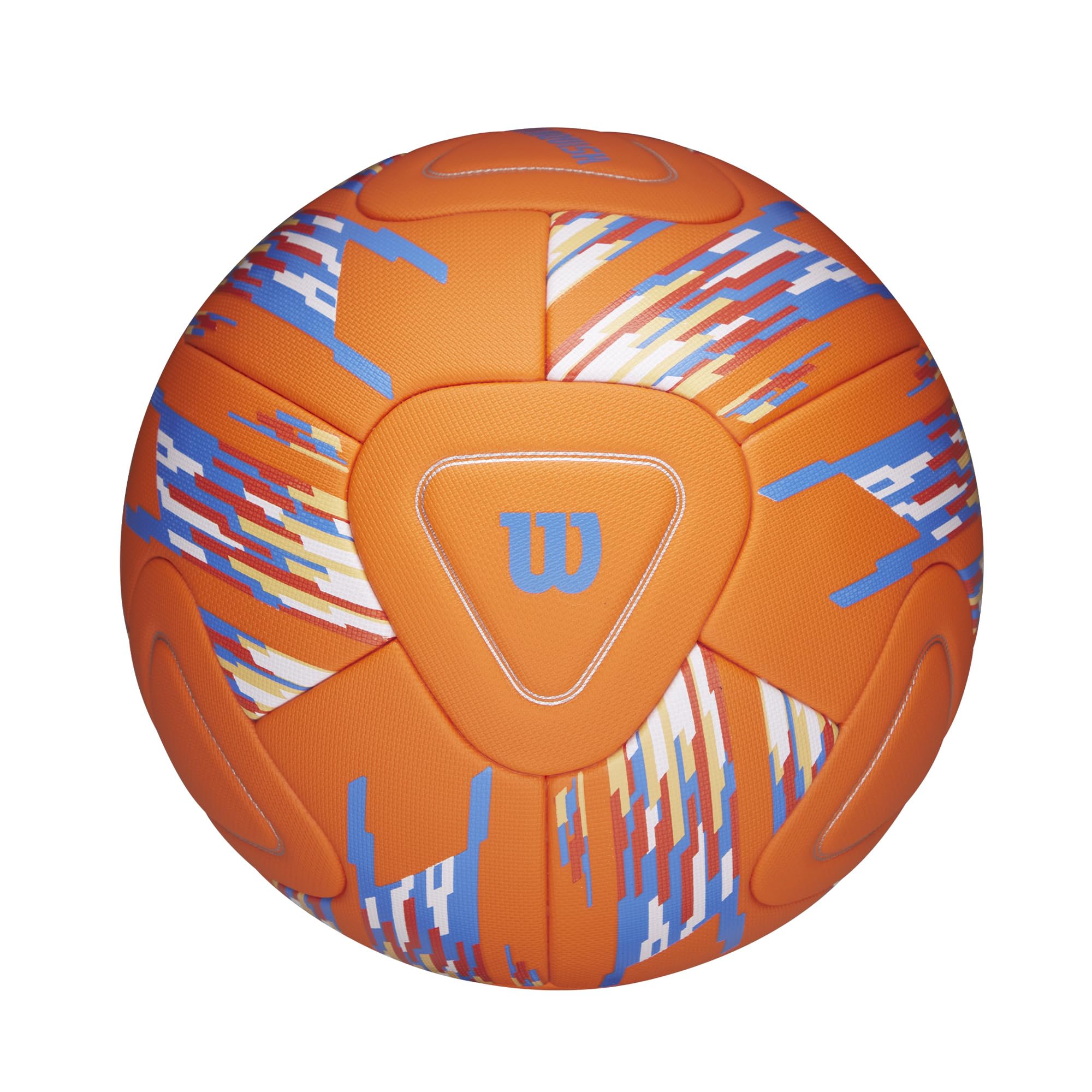 WILSON NCAA Vanquish Soccer Ball - Size 4, Orange/Blue/White