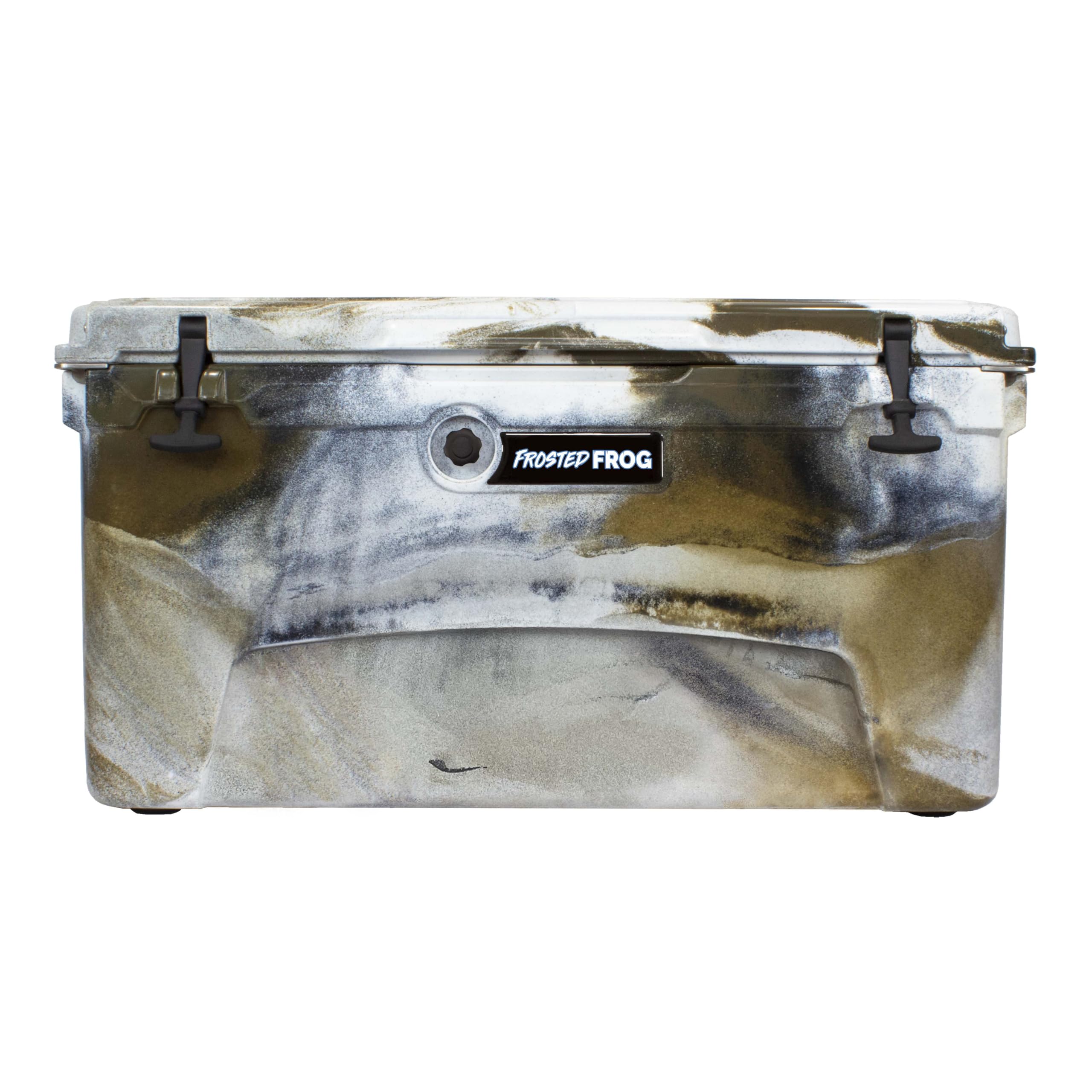 Frosted Frog Desert Camo 75 Quart Ice Chest Heavy Duty High Performance Roto-Molded Commercial Grade Insulated Cooler