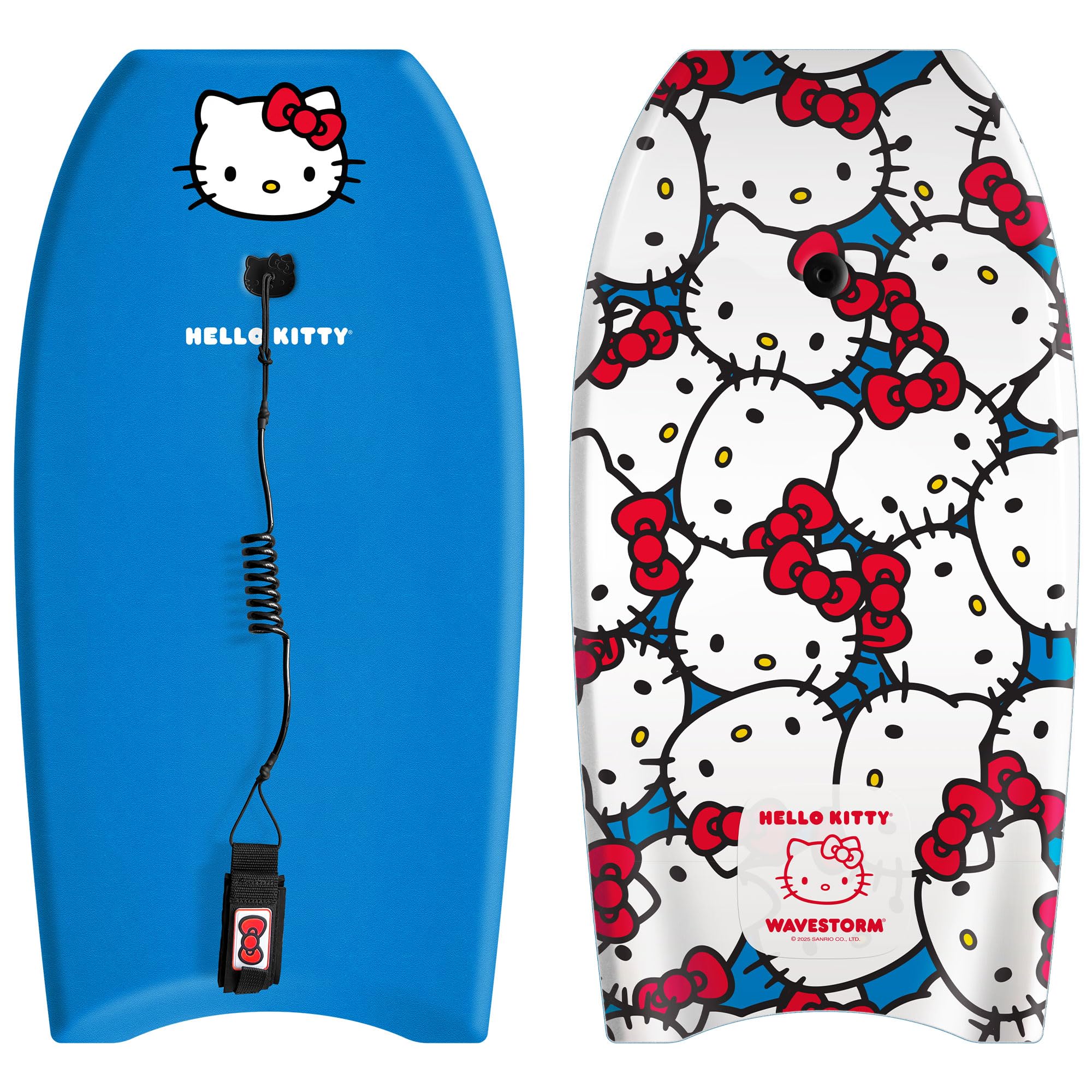 Hello Kitty 36in Bodyboard by Wavestorm | Graphic top Deck with high Density Slick Bottom | Foam Construction with Accessories |