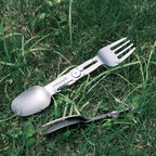 Dawn Deer Titanium Rotating Spork - 2-In-1 Folding Spoon And Fork For Camping, Hiking, Backpacking - Lightweight, Durable Travel