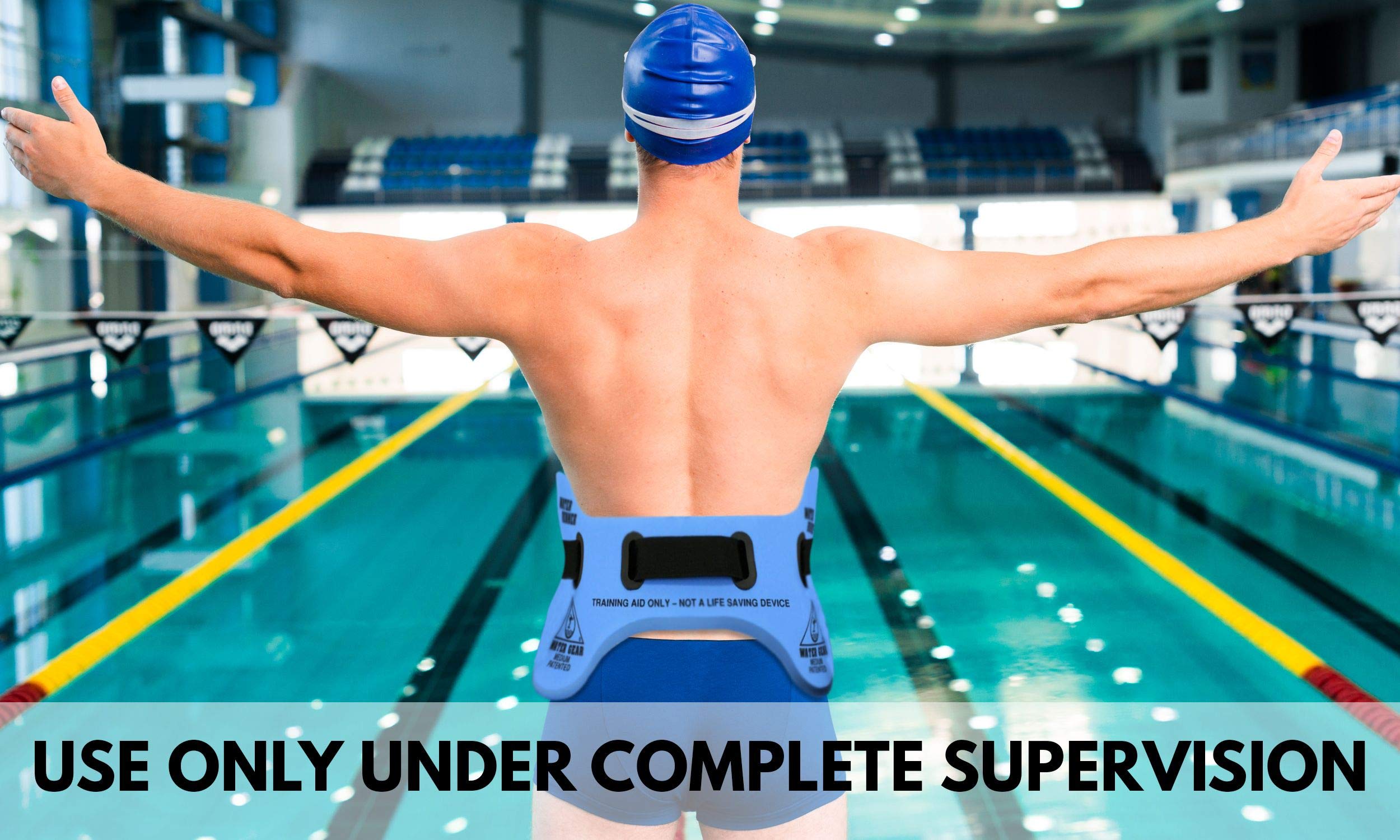 Water Gear Runner Floatation Belt - Water Exercise Equipment - Designed To Fit Your Body Type - Great For Aquatic Workouts (Larg