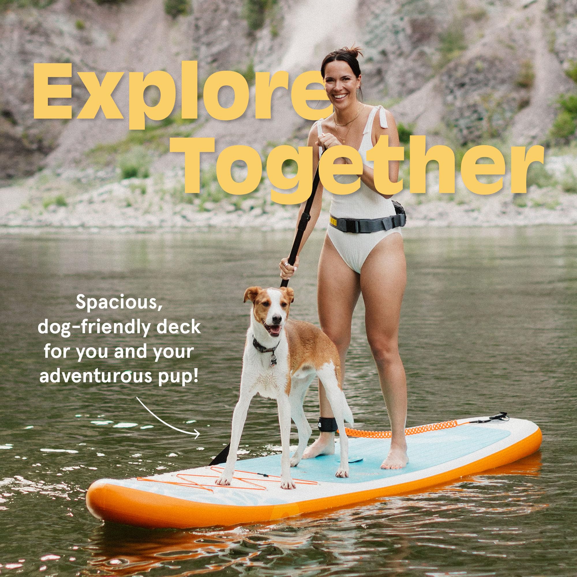 Retrospec Weekender Inflatable Paddle Board with Beach Accessories - 106 X 32in SUP Board, Textured Deck Pad, Pump & Travel Bag