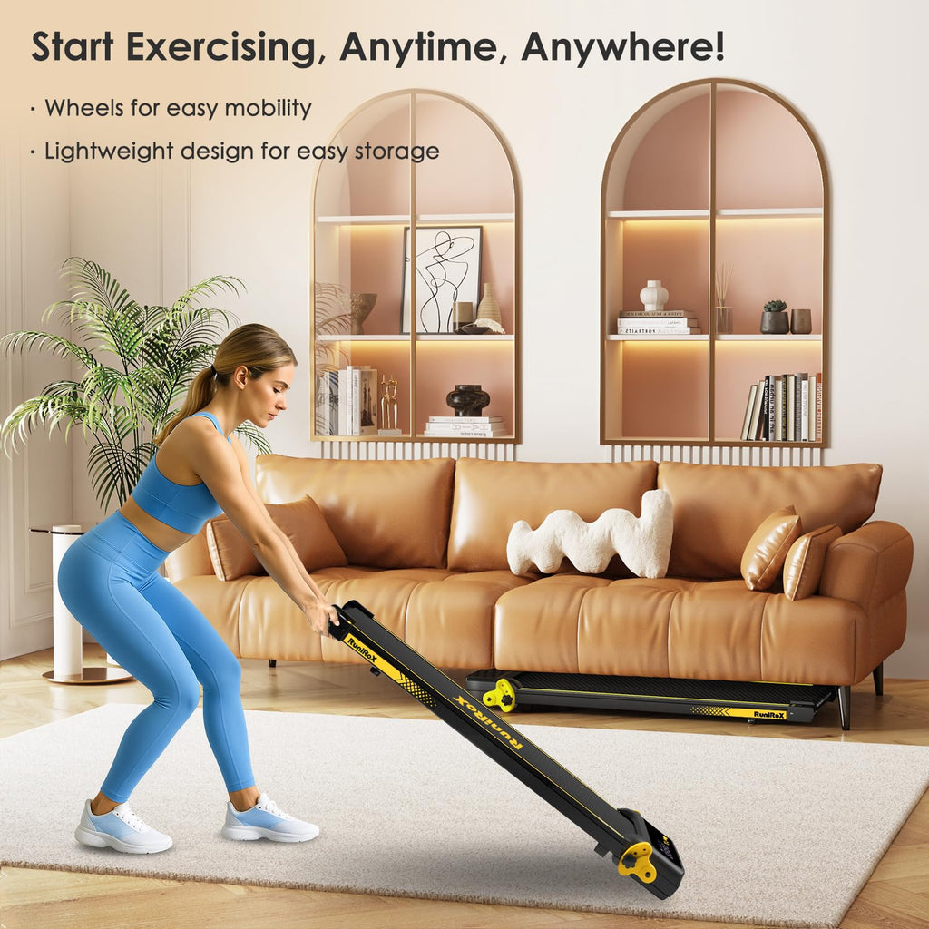 Runirox Walking Pad Treadmill With Incline, Under Desk Treadmills For Home Office, 3 In 1 Portable Treadmill With Remote Control