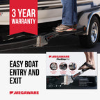 Megaware Flexstep Pro Adjustable Boat Trailer Step - Easy To Attach - Provides Additional Access Point, 16 Adjustable Positions,