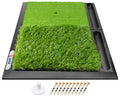 Jaya Golf Hitting Mat With Ball Tray, Heavy Rubber Base, Fairway & Rough Turf Golf Training Mat, Golf Tees And Rubber Tee Holder