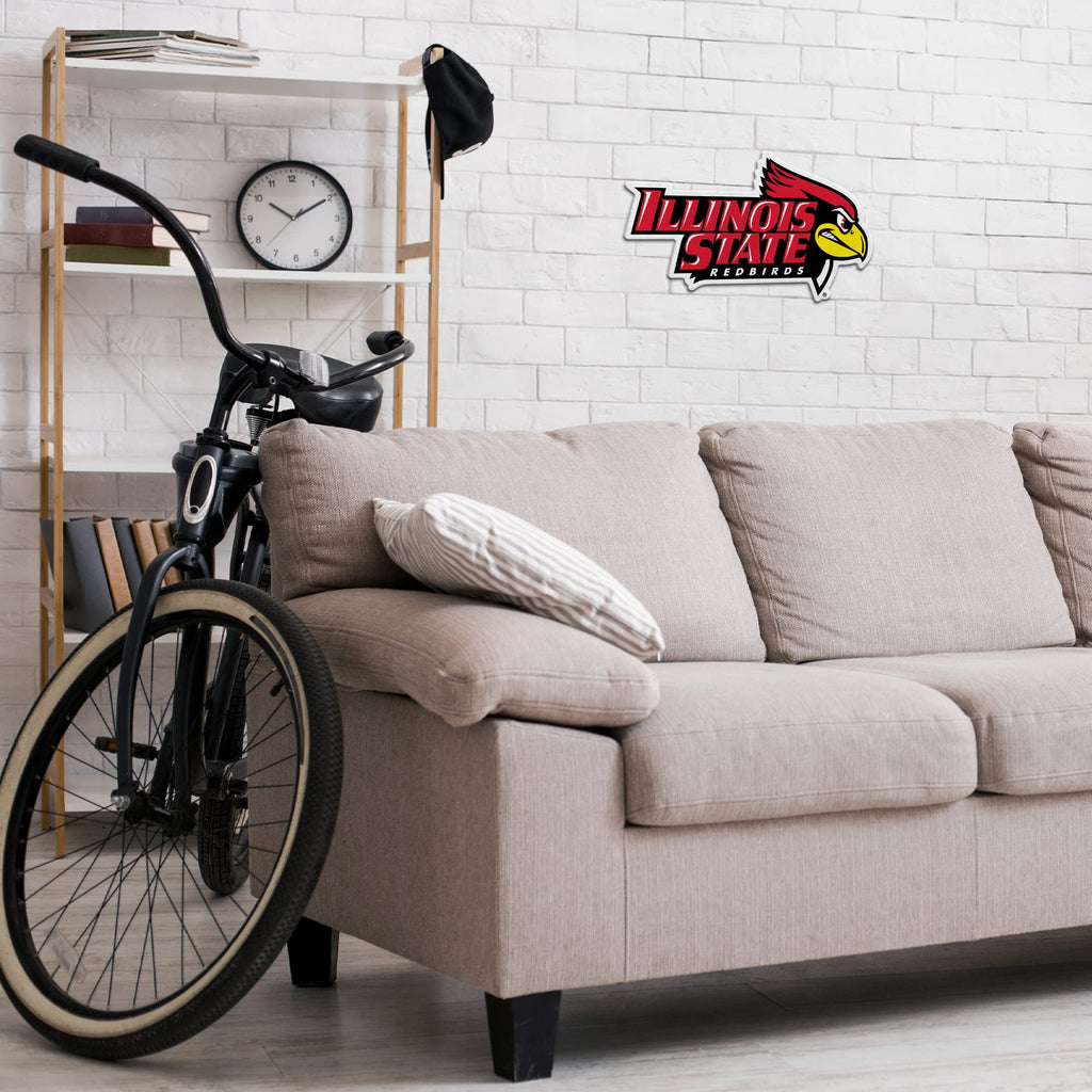 Rico Industries Ncaa Illinois State Redbirds State Shape Shape Cut Pennant - Home And Living Room D  Cor - Soft Felt Ez To Hang,