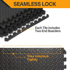 Zeny Puzzle Exercise Mat Gym Flooring Mat Interlocking Foam Mat 24 Tiles 3/4'' Extra Thick Floor Mats Exercise Equipment Mat Bab
