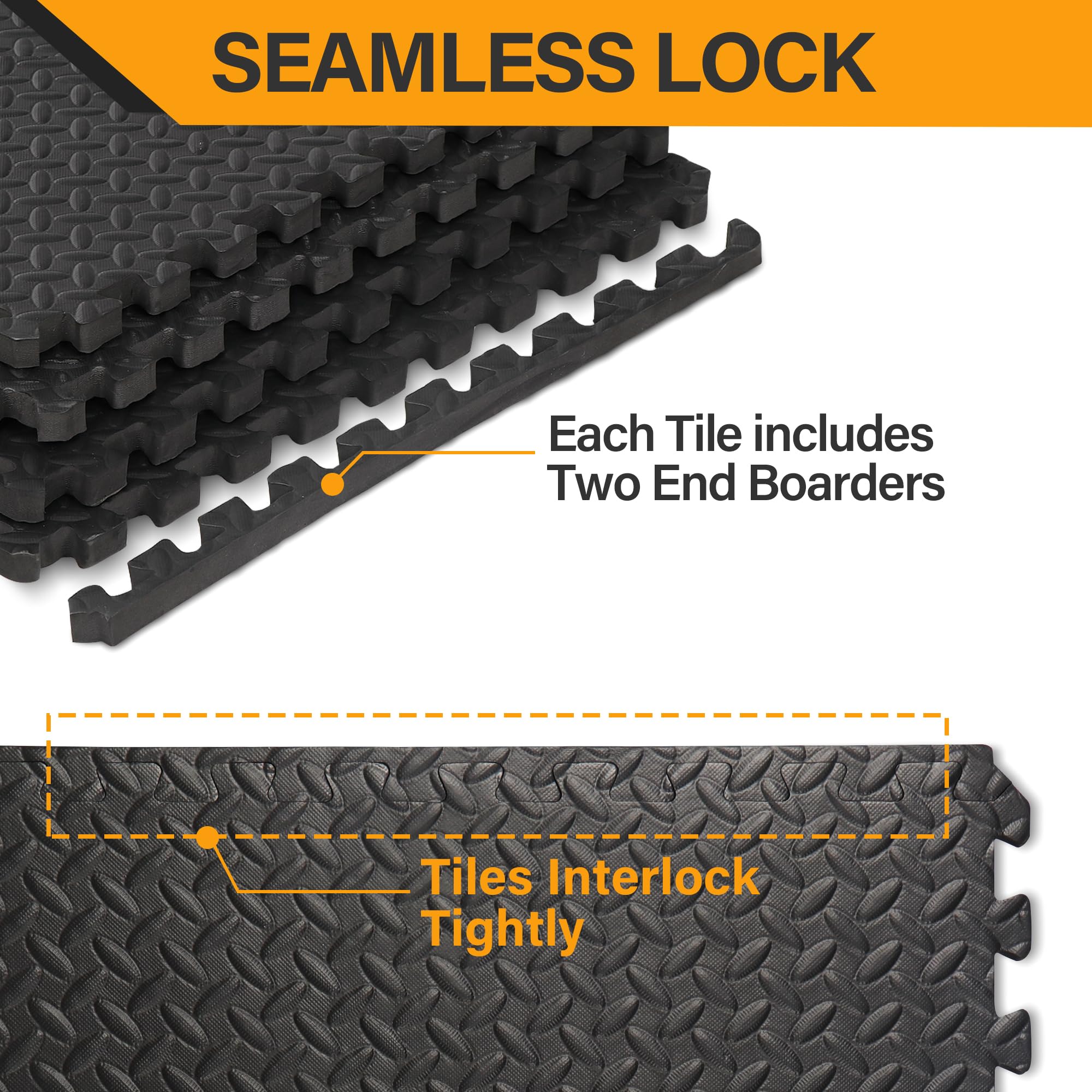 Zeny Puzzle Exercise Mat Gym Flooring Mat Interlocking Foam Mat 24 Tiles 3/4'' Extra Thick Floor Mats Exercise Equipment Mat Bab