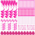 Soulchen 360 Pcs Pink Team Spirit Accessories Bulk Field Day Accessories Pep Rally Color War Camp Spirit Events Party Items Chee