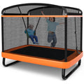 Giantex 6 Ft Kids Trampoline with Swing, Max Load 220lbs, Indoor Small Trampoline for 2 Kids, with Safety Enclosure Net, Built-i