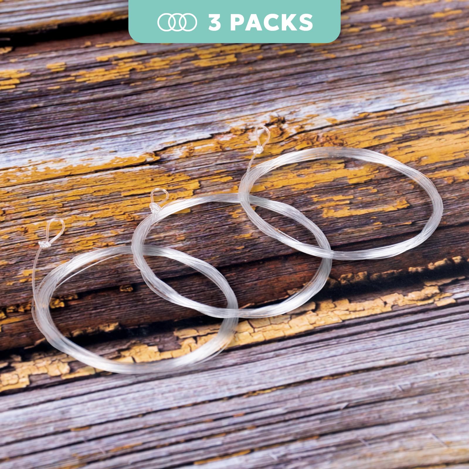 Sf Pre-Tied Loop Heavy Butt Fly Fishing Bass Tapered Leader High Knot Strength Clear Nylon For Bass/Large Flies 3 Packs 9Ft 12Lb