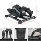 Sunny Health & Fitness Smart Motorized Mini Elliptical Trainer W/Remote Control, Indoor Under-Desk Pedal Exerciser For Seniors M