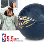 Franklin Sports Nba New Orleans Pelicans Mini Foam Basketball - Kids 5.5'' Inch Toy Basketball For Over The Door + Mini Indoor H