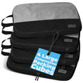 4Pc Compressible Packing Cubes For Travel  Large Size Travel Packing Cubes For Suitcases  Lightweight Luggage Organizer Bags